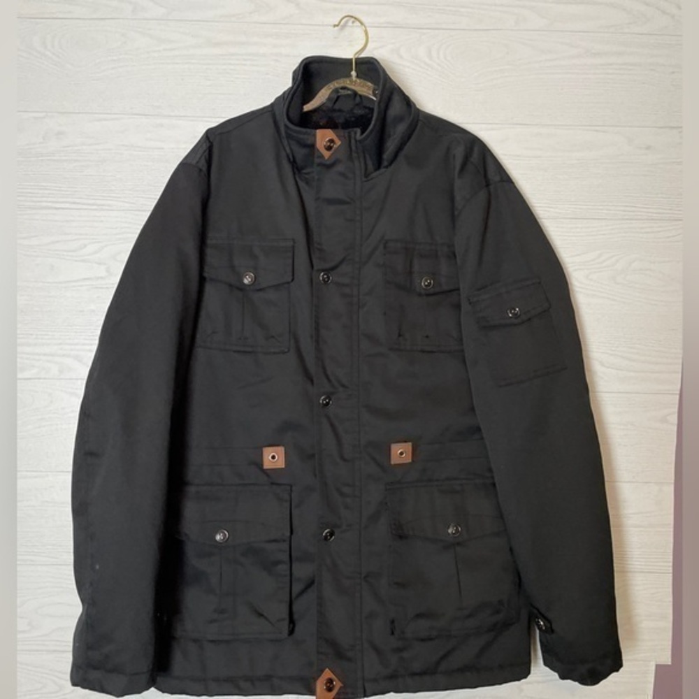 DAVID MENS OUTWEAR  SURVIVAL WINTER COTTON BLACK JACKET Large